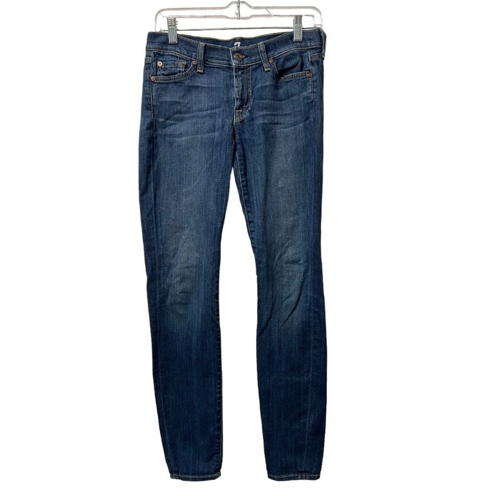 7 For All Mankind The Skinny Jeans Size 28 Blue Denim Pants Size 28 Preppy Party